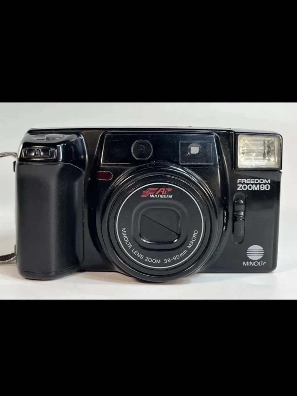 Minolta Vintage Camera Freedom Zoom 90 Quartz 35mm Film Black